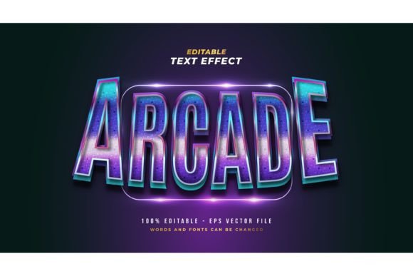 Arcade Text in Retro and Game Style