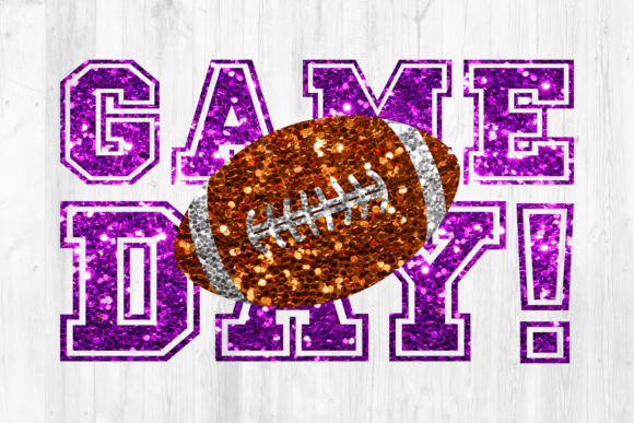 Football Game Day Purple Glitter: Sparkle with Purpose