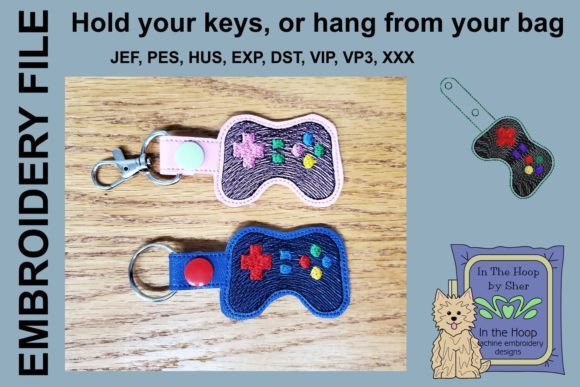 Game Controller Key Fob: A Playful, Practical Embroidery Design for Gamers