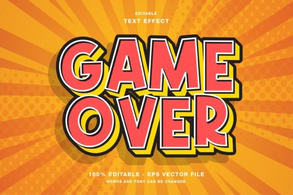 Game Over Comic Text Effect