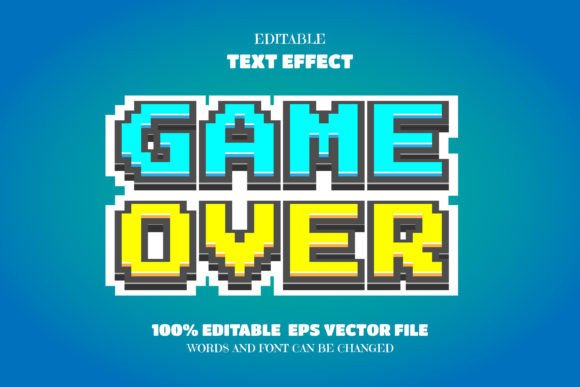 Game Over Text, Editable Font Effect: A Design Asset for Modern Creatives