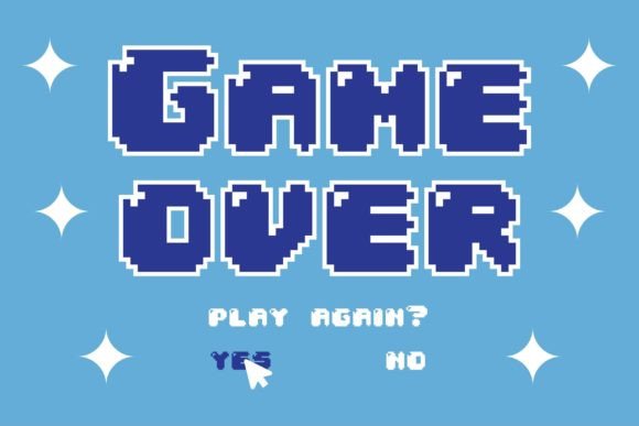 Game Over Word in Retro Pixel Art Style: A Creative Design Essential