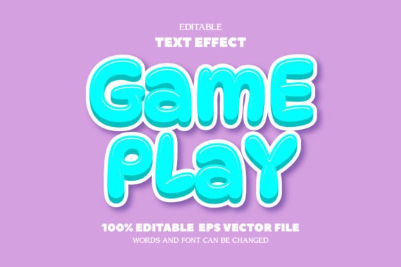 Game Play Text: Editable Font Effect for Creative Designers
