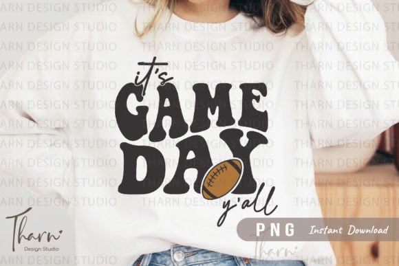 Groovy Game Day Football Sublimation: Creative Digital Design for DIY Projects