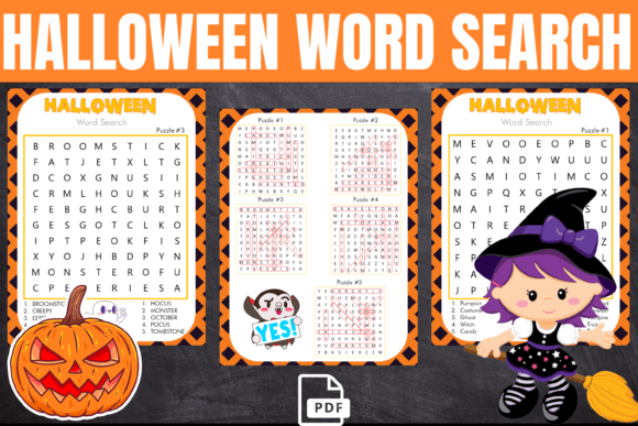 Halloween Word Search Puzzles Game Kids: Fun & Learning Combined