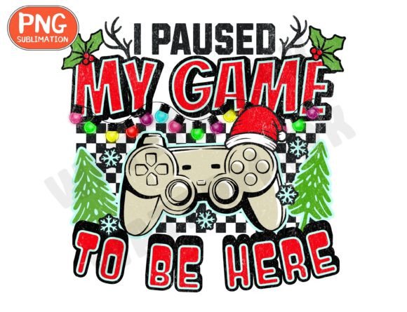 I Paused My Game, Funny Santa Christmas: A Festive Fusion for Gamers and Creatives