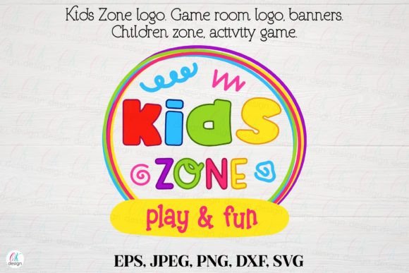 Kids Zone Logo 11: Game Room & Activity Logo Design