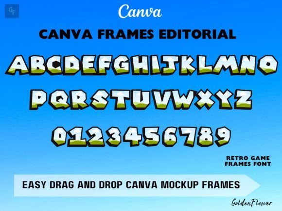 Unlock Your Creative Potential with Retro Game Font Canva Frames for Editorial Graphics